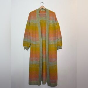 Tularosa Wool Alpaca Blend Ombre Colorful Duster Cardigan Longline Sweater xs